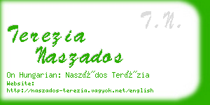 terezia naszados business card